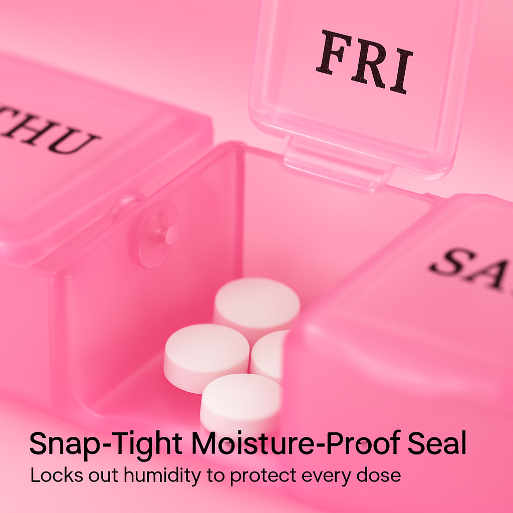 Weekly Pill Organizer for 7 Days - Portable Case