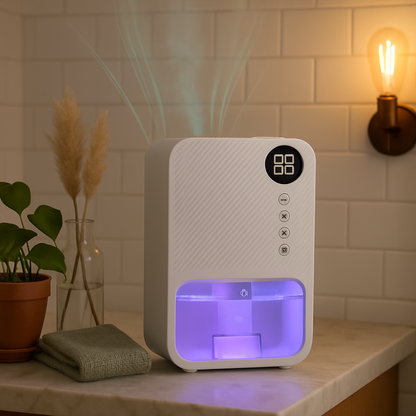 Dehumidifier: Portable, Sleep Mode, Timer & 7-Color Lighting