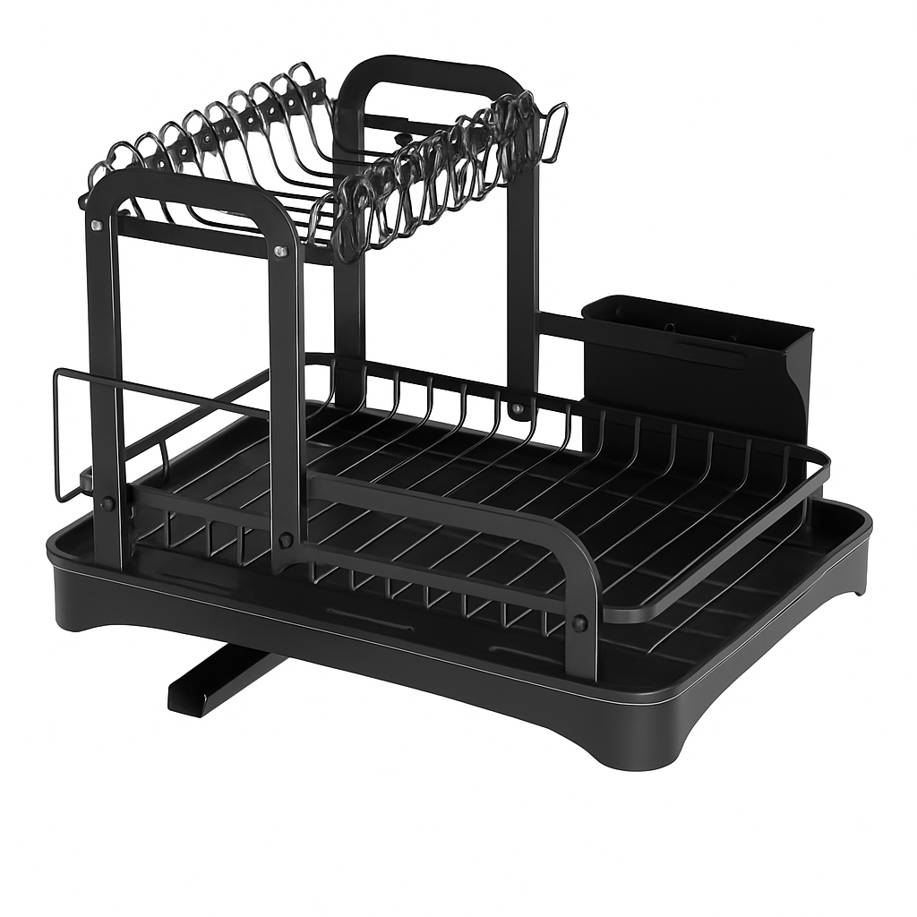 2-Tier Dish Drying Rack for Kitchen Counter Space