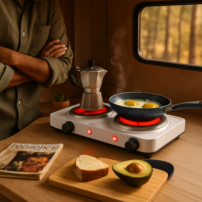 Infrared Dual Burner Portable Hot Plate Stove