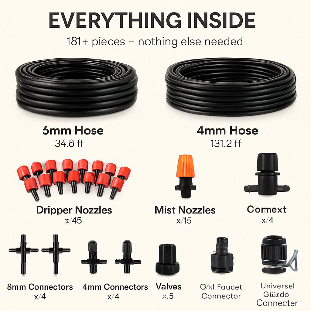 Drip Irrigation Kit for Garden and Patio