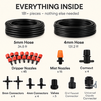 Drip Irrigation Kit for Garden and Patio