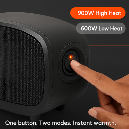 Portable Mini Electric Space Heater - 2 Heat Modes