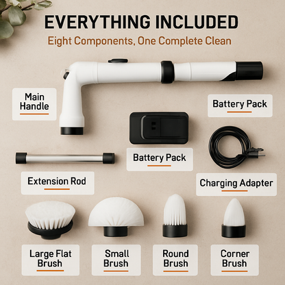 Electric Spin Scrubber Cordless Handheld Cleaning Brush