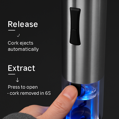 Electric Wine Opener Set with Aerator, Foil Cutter & Stopper