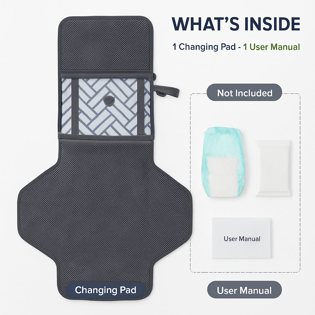 Foldable Baby Changing Pad Portable Diaper Station Mat