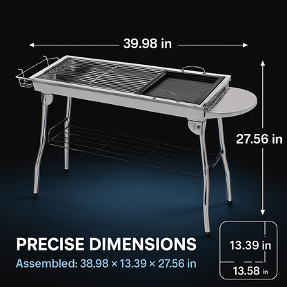 Foldable Charcoal BBQ Grill for Picnic and Camping