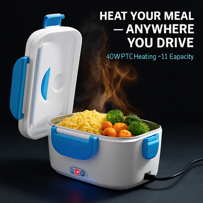 Electric Heated Lunch Box with Dual Trays
