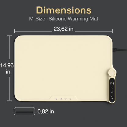Silicone Food Warming Mat with 9 Temperature Levels