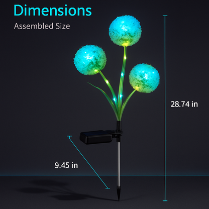 Dandelion Solar Garden Light with Colorful LEDs