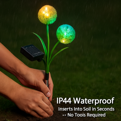 Dandelion Solar Garden Light with Colorful LEDs