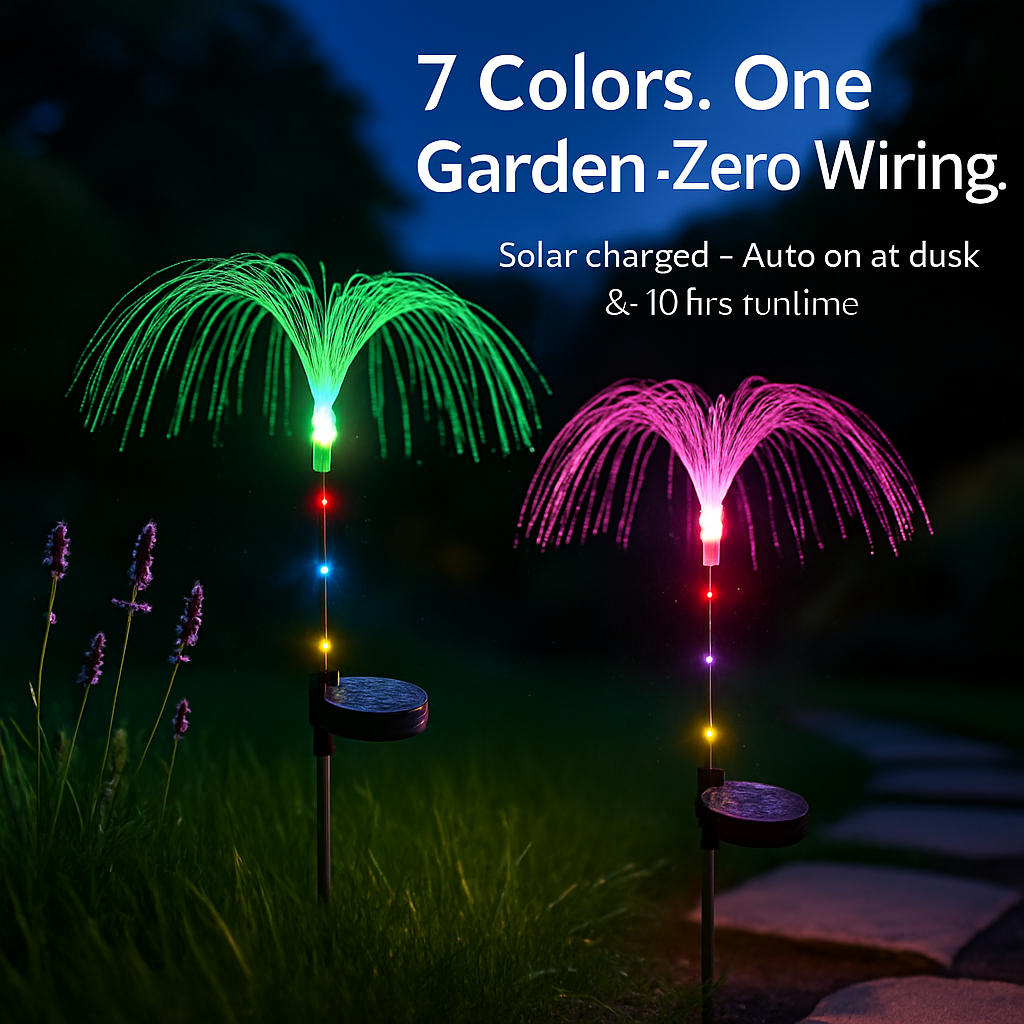 Jellyfish Solar Lights - Outdoor Lamps, 7 Colors