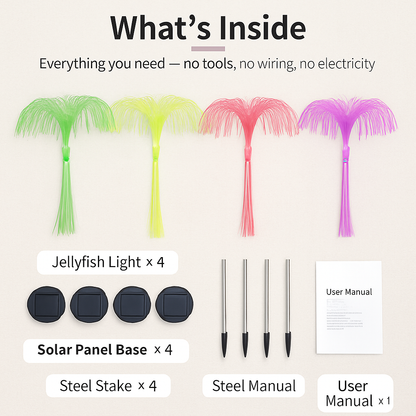 Jellyfish Solar Lights - Outdoor Lamps, 7 Colors