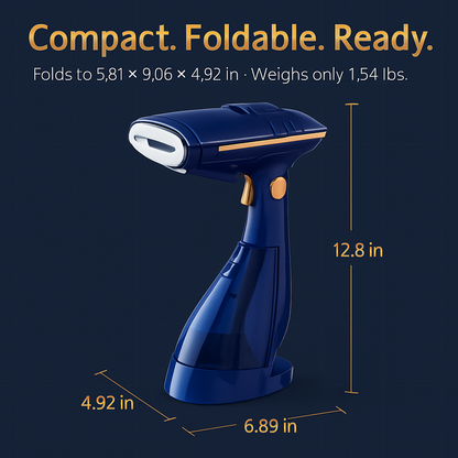 2-in-1 Foldable Garment Steamer for Flat & Hanging Ironing