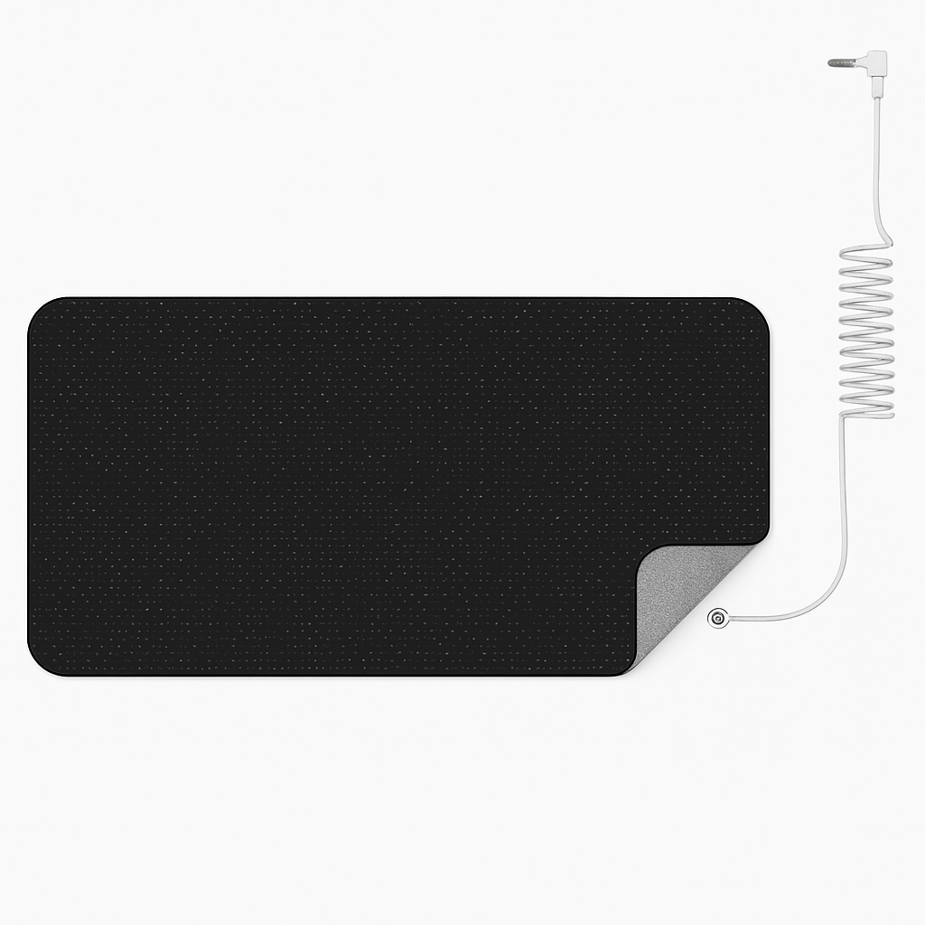 Grounding Mat for Bed with 15ft Cord – Sleep & Pain Relief