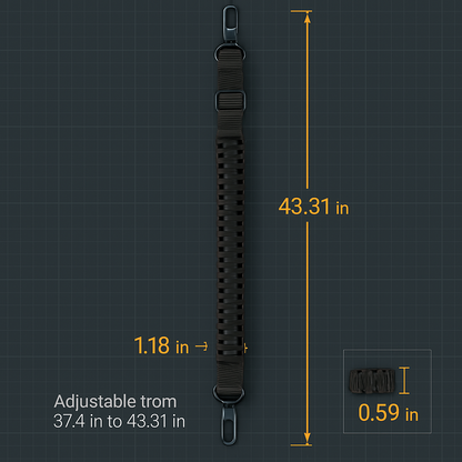 Paracord Sling with Dual-Point 360° Swivel Rotating Latches