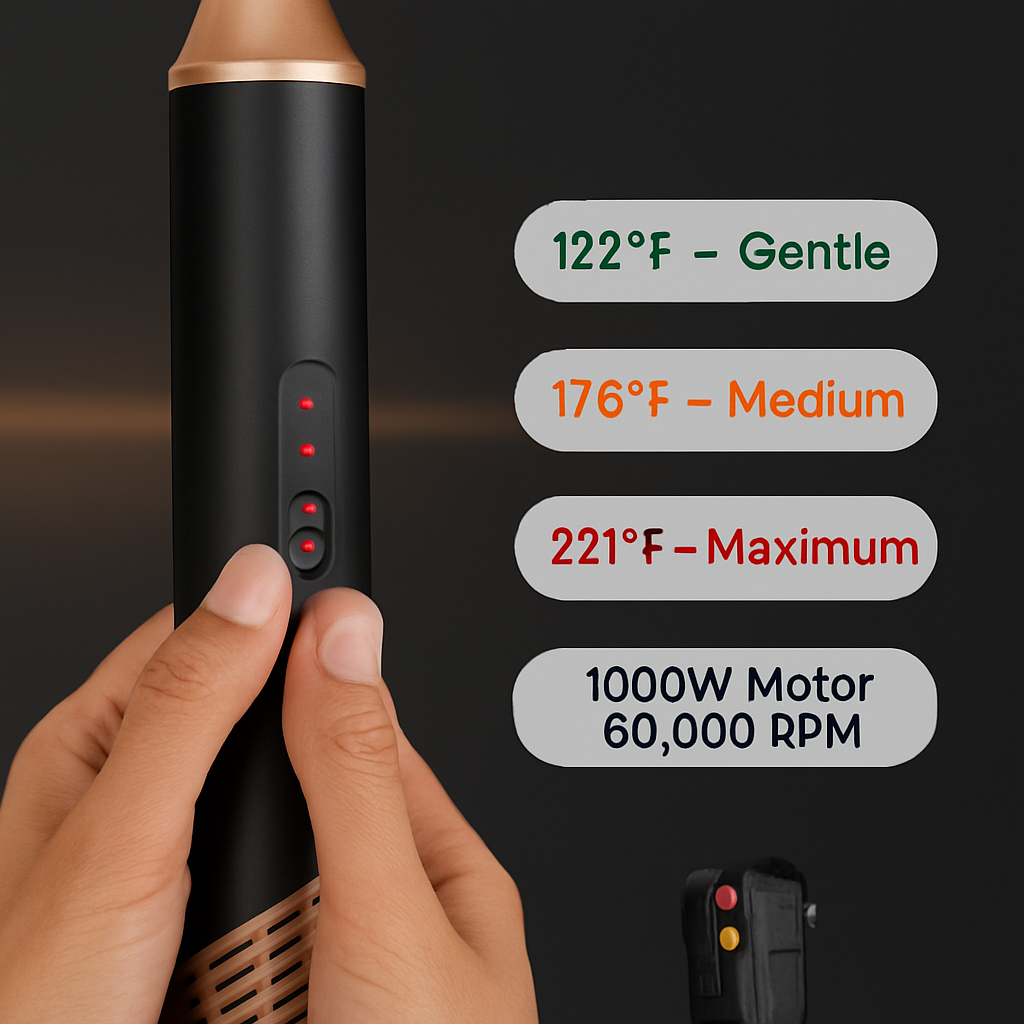 5-in-1 Hot Air Styler: Dryer, Straightener & Curler