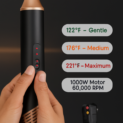 5-in-1 Hot Air Styler: Dryer, Straightener & Curler
