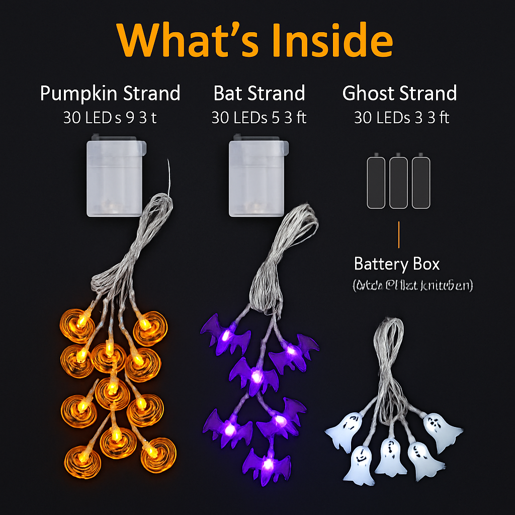 Halloween Ghost String Lights for Parties and Home Decor