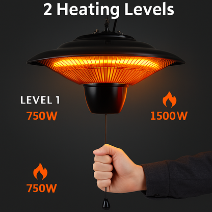 Hanging Patio Heater for Outdoor Use – 1500W