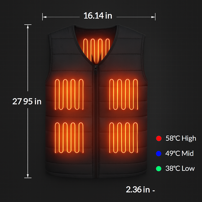 Heat Jacket Vest for Winter Outdoor Wear