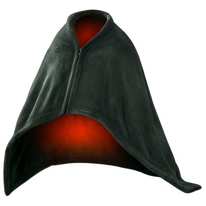 USB Heated Blanket Shawl Wrap with Zipper