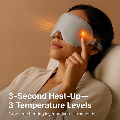 Cordless Silk Eye Mask for Dry Eyes - Comfortable Warmt
