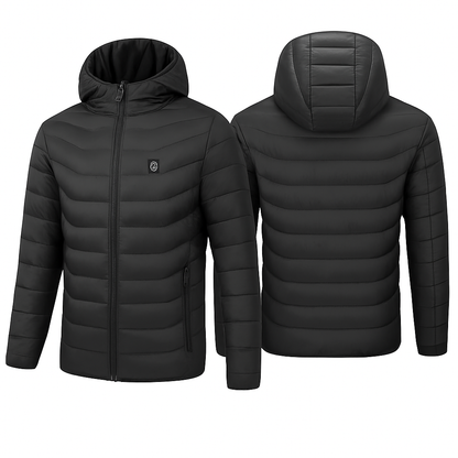 Heated Jacket - Lightweight Hooded Coat for Winter Warmth