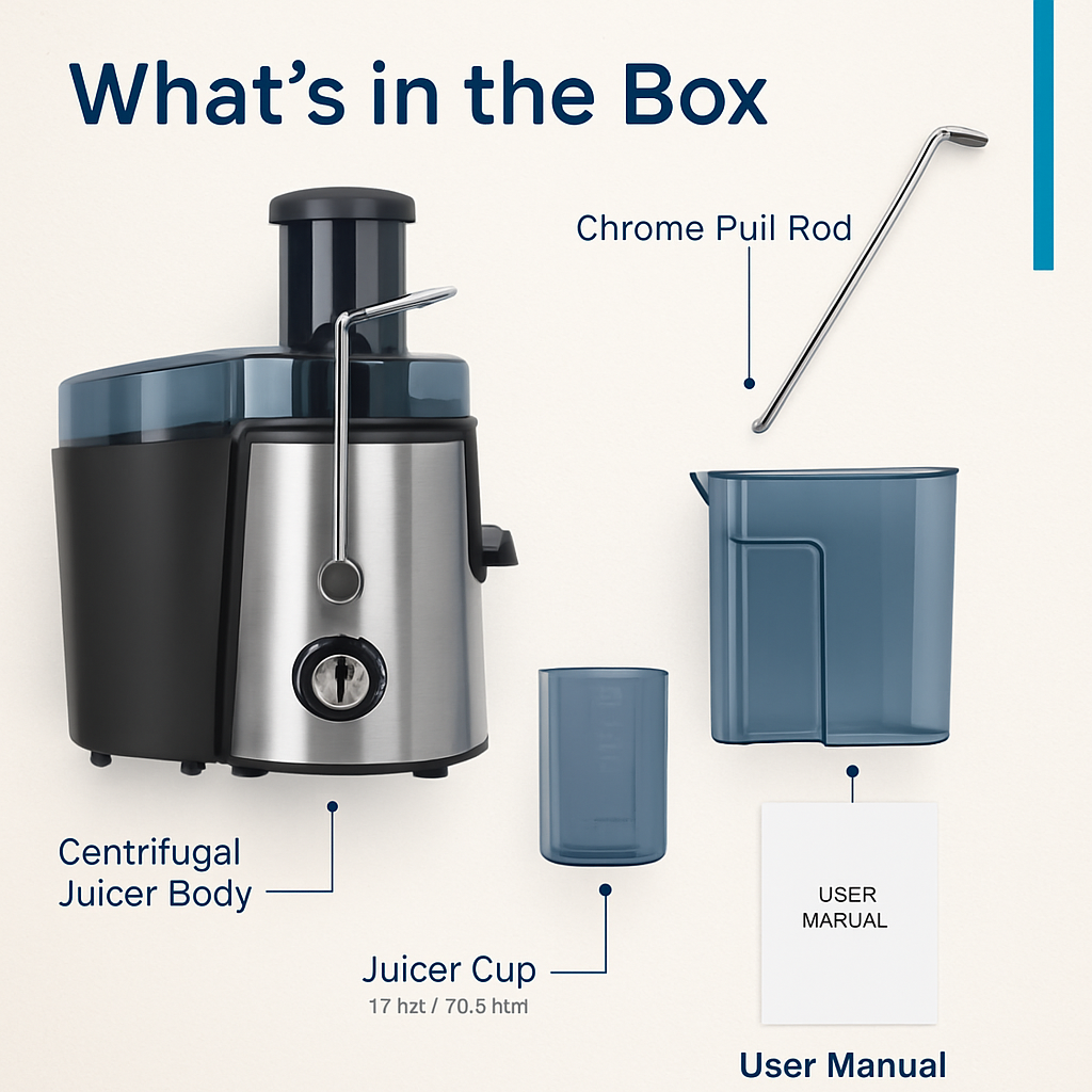 Centrifugal Juicer with Wide Feed Chute and 2 Speeds