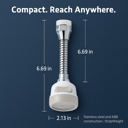 Movable Kitchen Tap Head with Rotatable Swivel and Hose
