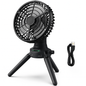 Foldable Camping Fan with Oscillating Tripod and USB Power