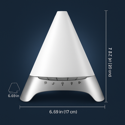 120ml Cool Mist Humidifier Ultrasonic Aroma Essential Oil Diffuser w/Soothing Sounds 7 Color Night Lights Waterless Auto Off for Relaxation and Sleepi