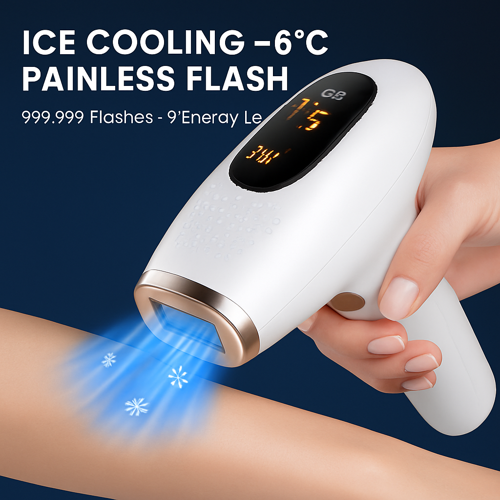 3-in-1 Ice Cooling IPL Hair Removal for Home Use