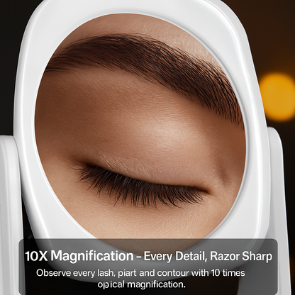 Magnifying Lighted Makeup Mirror, 10X, Double-Sided