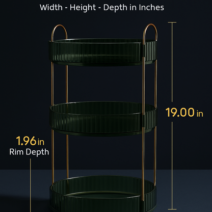 3 Tier Rotating Makeup Organizer for Perfume and Cosmetics