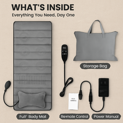 Full Body Massage Mat with Heat and Neck Pillow