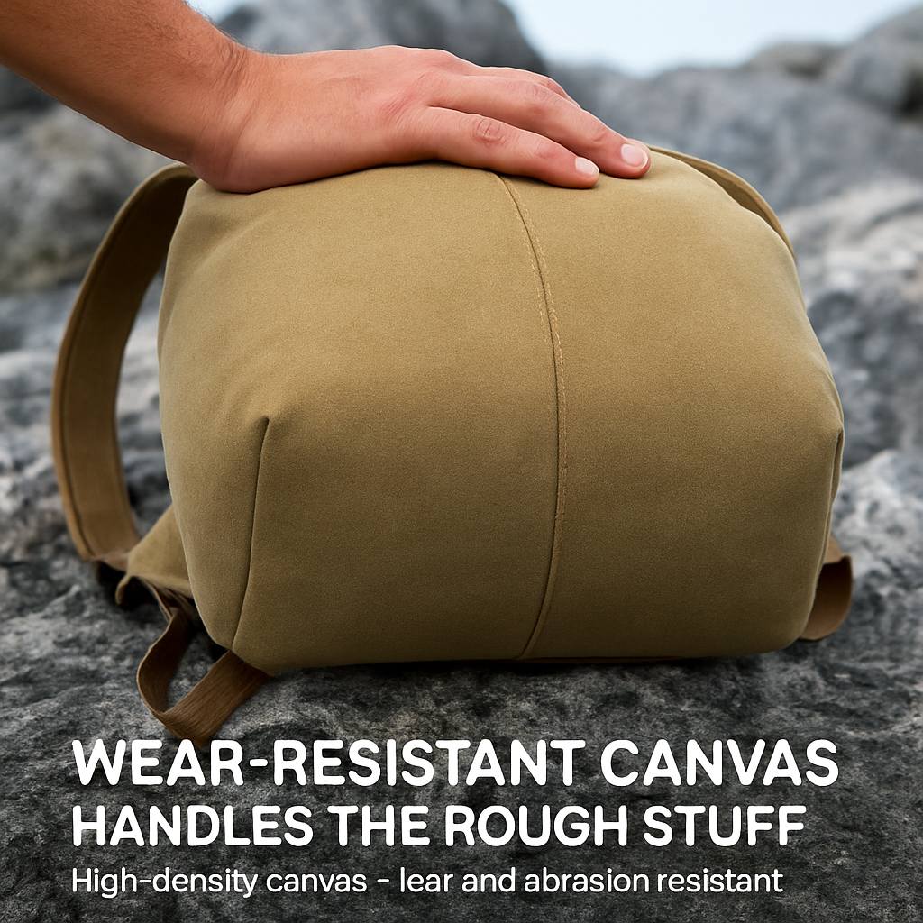 Canvas Backpack Outdoors 25L Travel Bag for Camping Trips