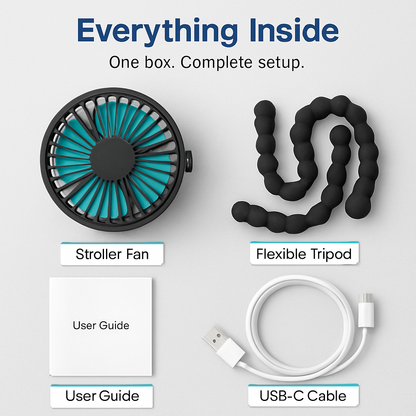 Baby Stroller Fan with Flexible Tripod Clip On