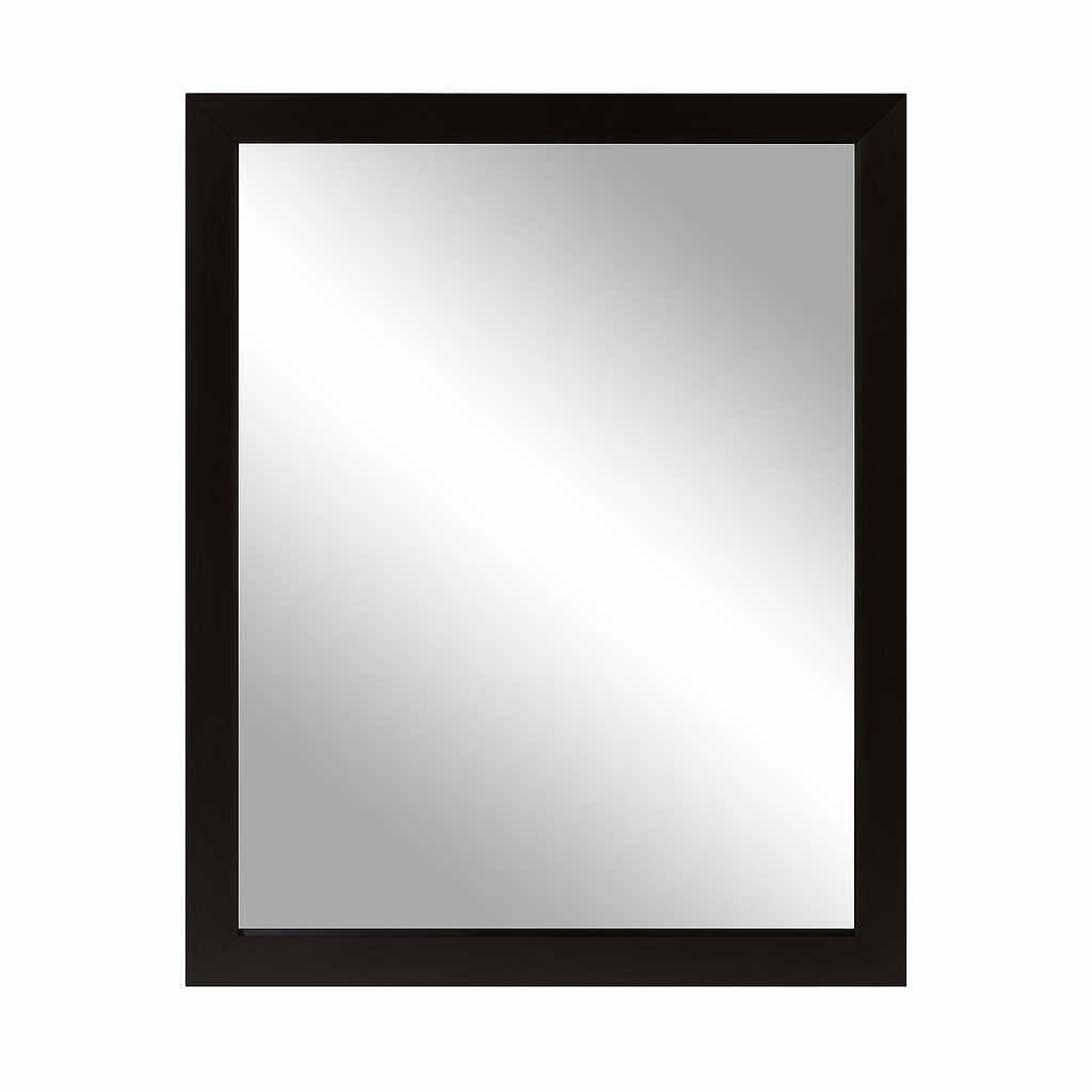 Wall Mount Mirror with Wood-Like Frame, Rectangular