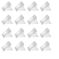 Nail Tip Clips for Poly Gel Builder - Transparent, 20Pcs