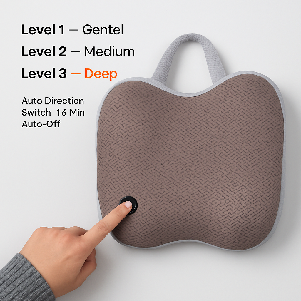 Cordless Shiatsu Back and Waist Massager with Heat
