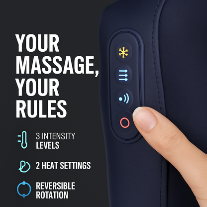 Cordless Neck Massager Pillow with Heat and Shiatsu