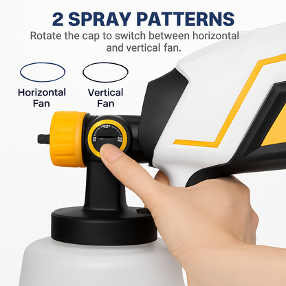 Paint Sprayer with Adjustable Flow and Spray Patterns