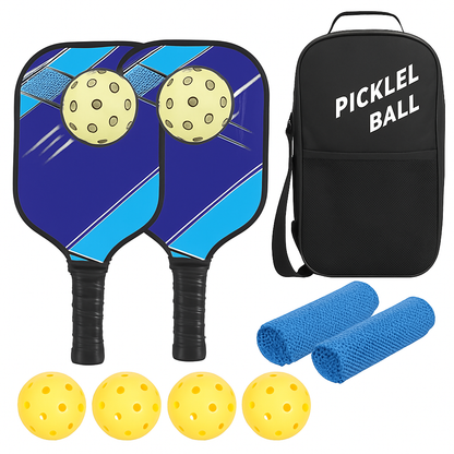 Pickleball Set with Paddles, Balls & Carry Bag