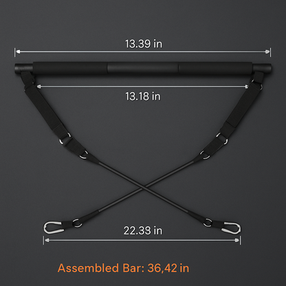 Pilates Bar Kit with Resistance Bands for Full Body Toning