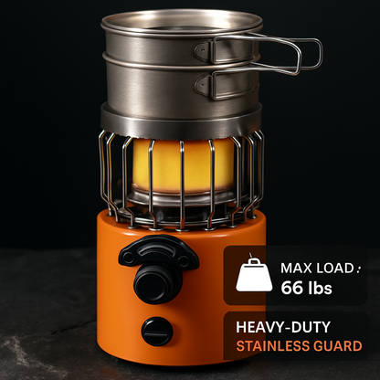 2-In-1 Camping Stove Tent Heater for Outdoor Cooking