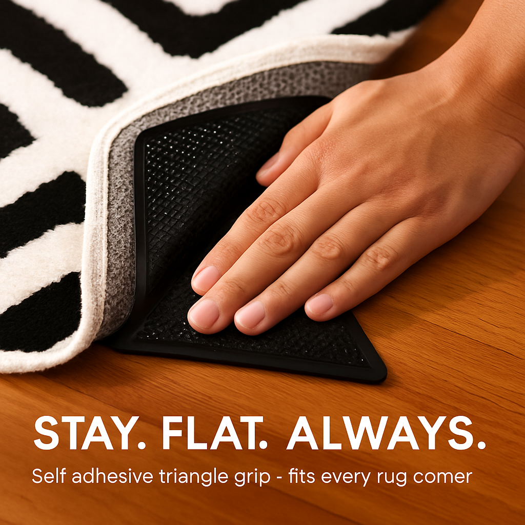 Area Rug Gripper Pad Triangular Non-Slip Corners