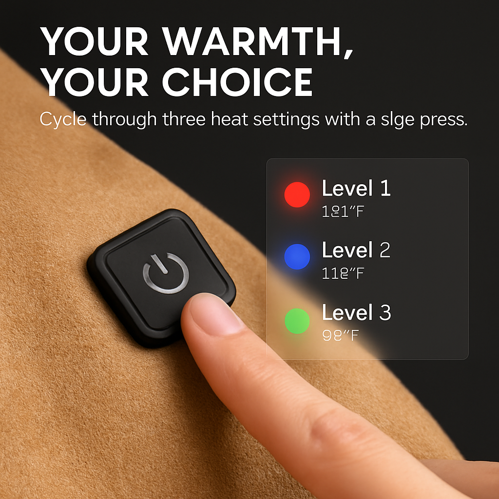 77x24In USB Heated Shawl with Teasel Wearable Heating Blanket Electric Throw Wrap Indoor Outdoor with Zipper 3 Heating Levels Machine Washable for Out