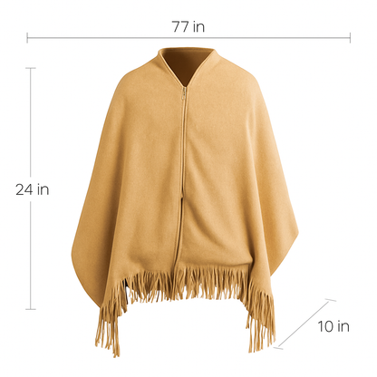 77x24In USB Heated Shawl with Teasel Wearable Heating Blanket Electric Throw Wrap Indoor Outdoor with Zipper 3 Heating Levels Machine Washable for Out