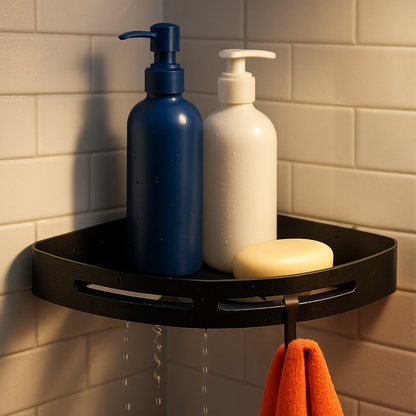 Corner Shower Caddy Shelf, Adhesive Wall Mount Organizer